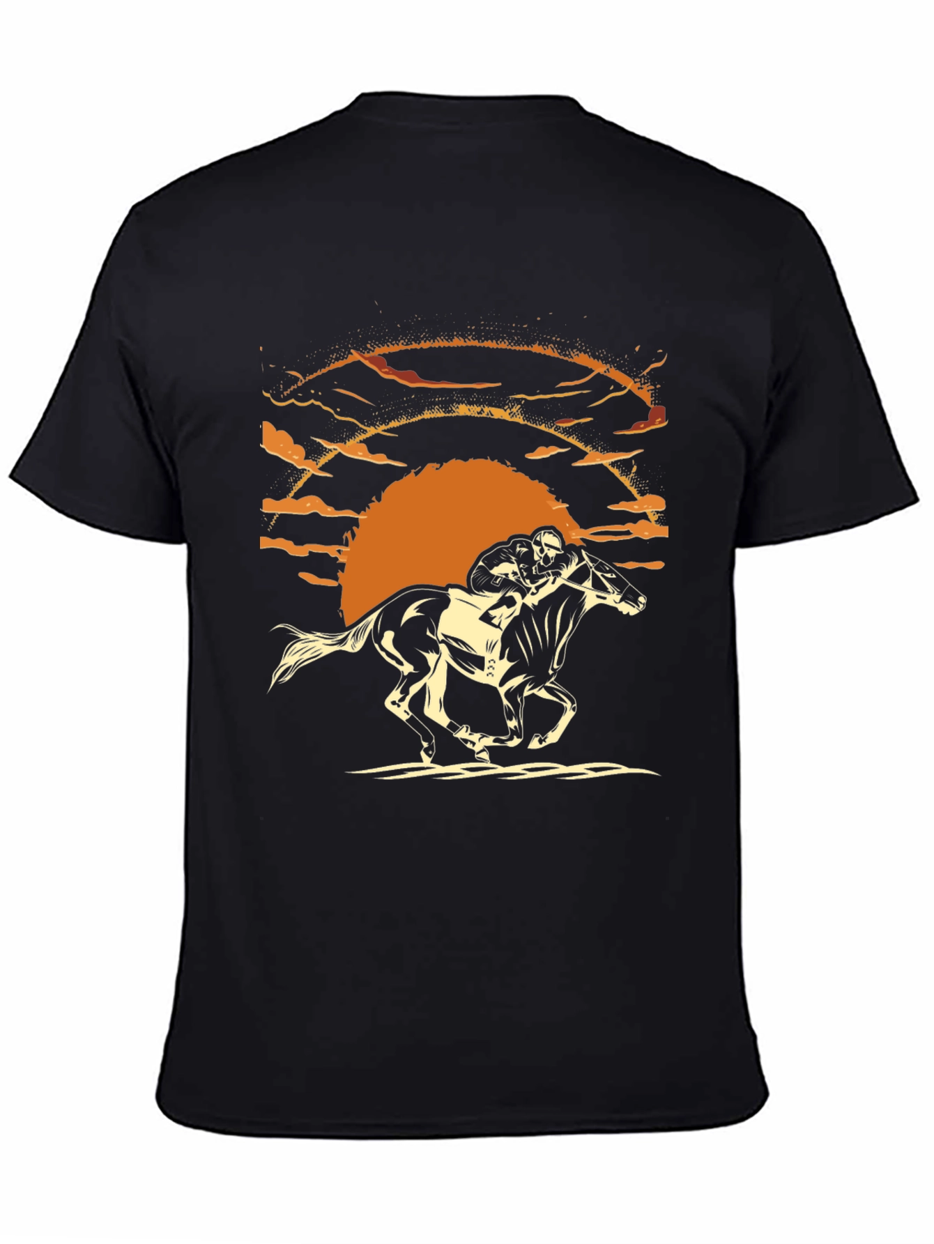 Horse Racing Sunset Graphic Tee