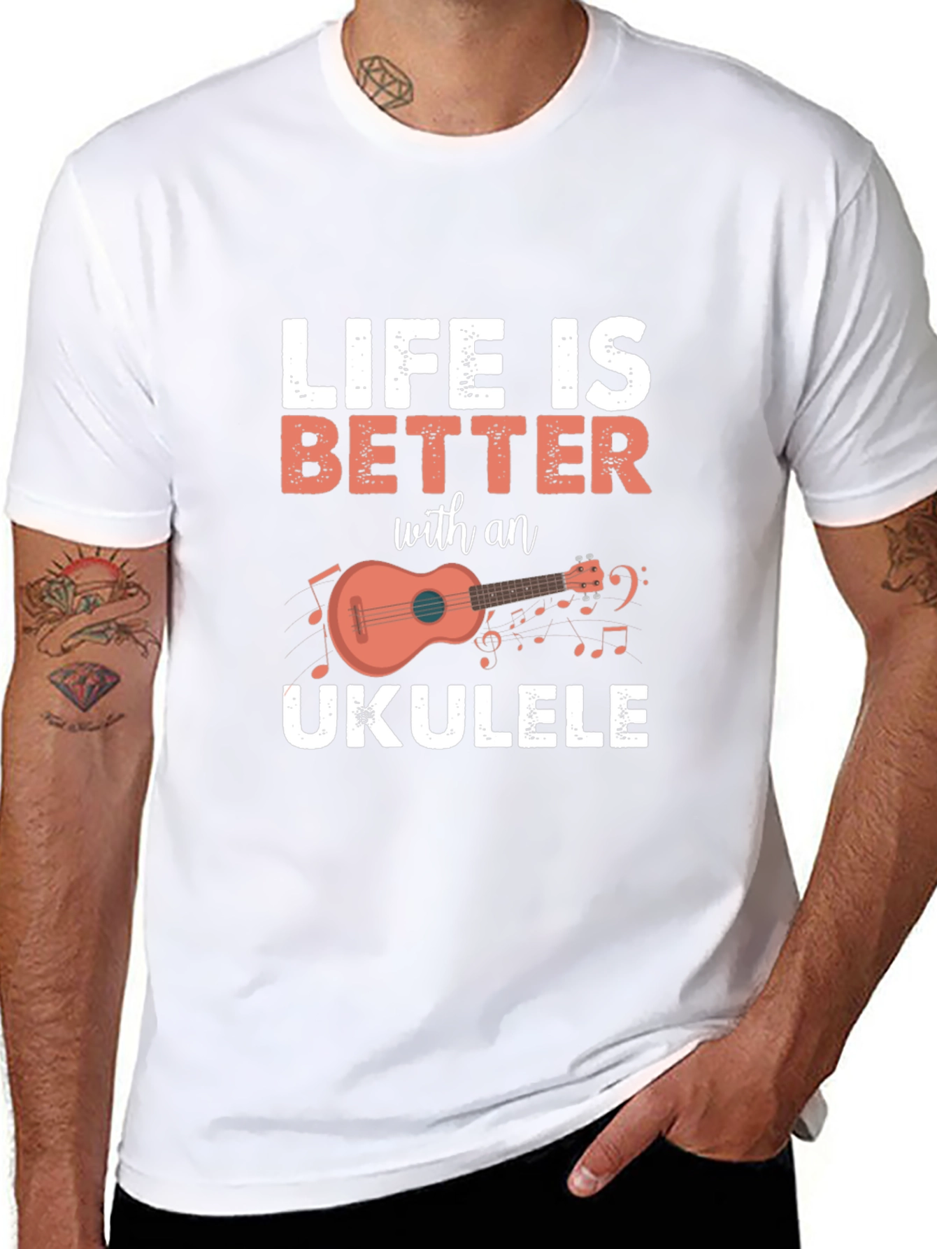 Life is Better with an Ukulele Graphic T-Shirt