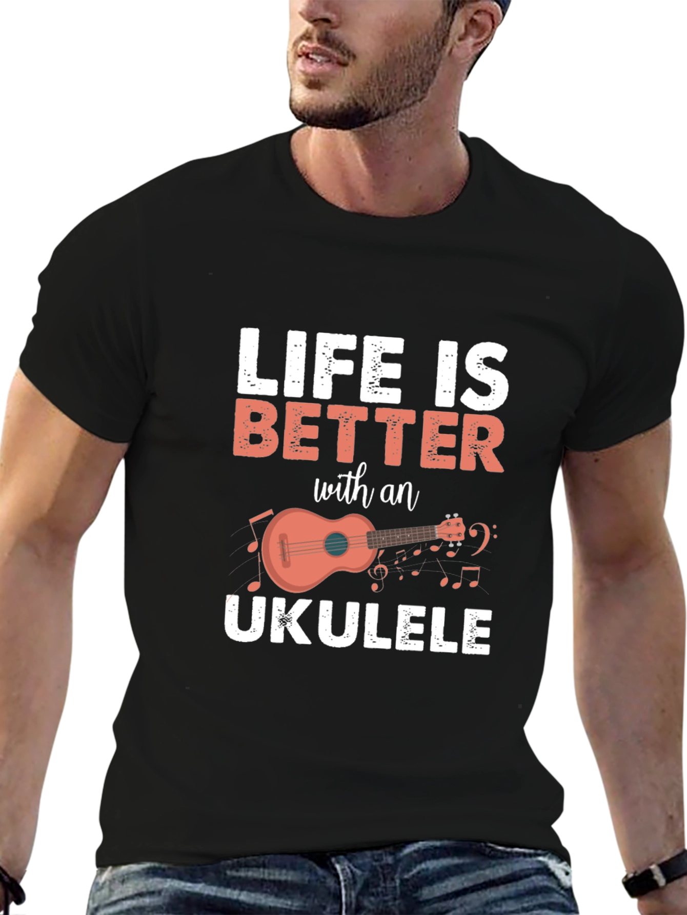 Life is Better with an Ukulele Graphic T-Shirt
