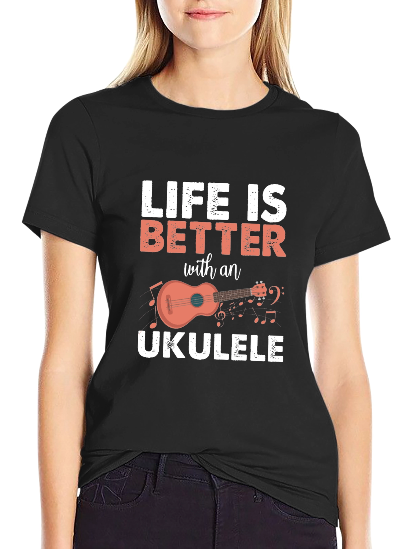 Life is Better with an Ukulele Graphic T-Shirt