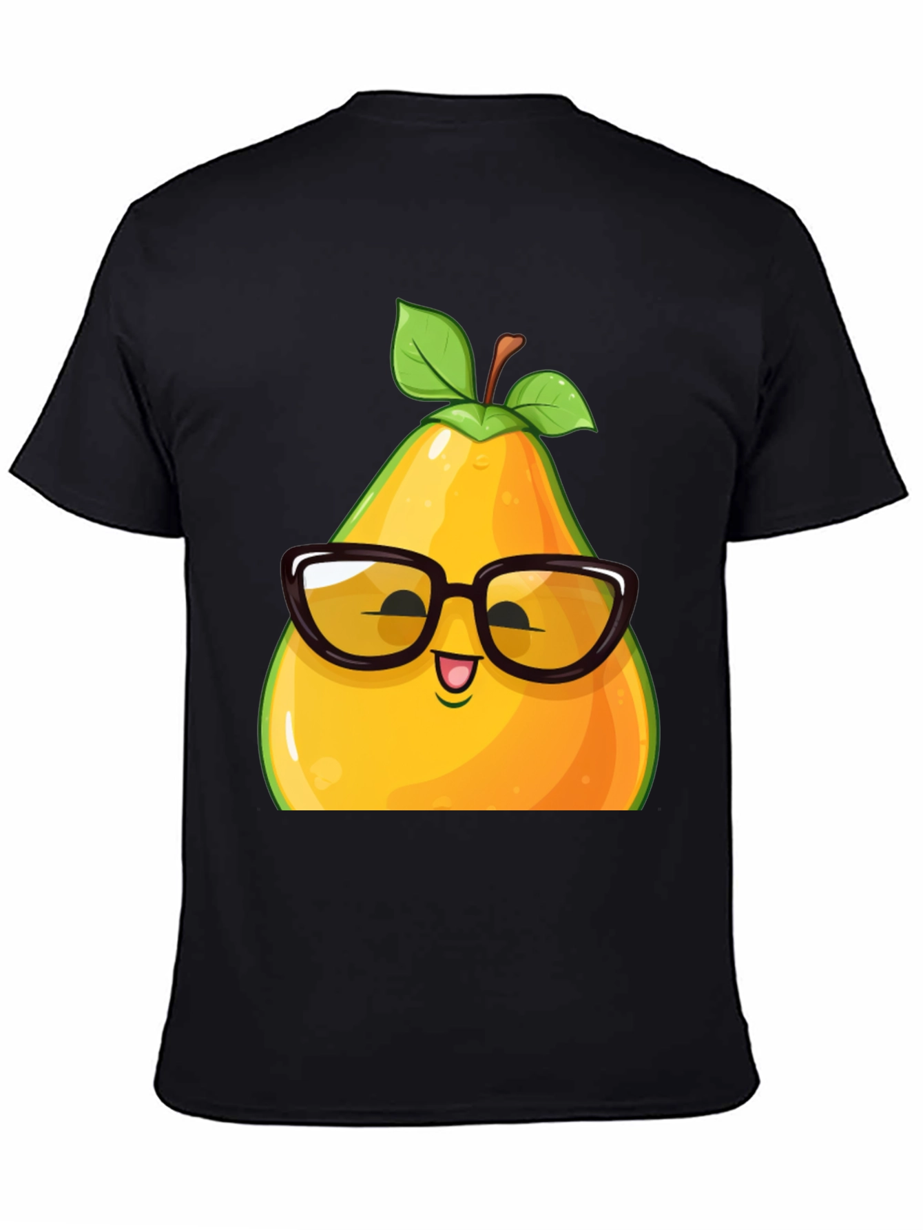 Funny Pear with Glasses Graphic T-Shirt