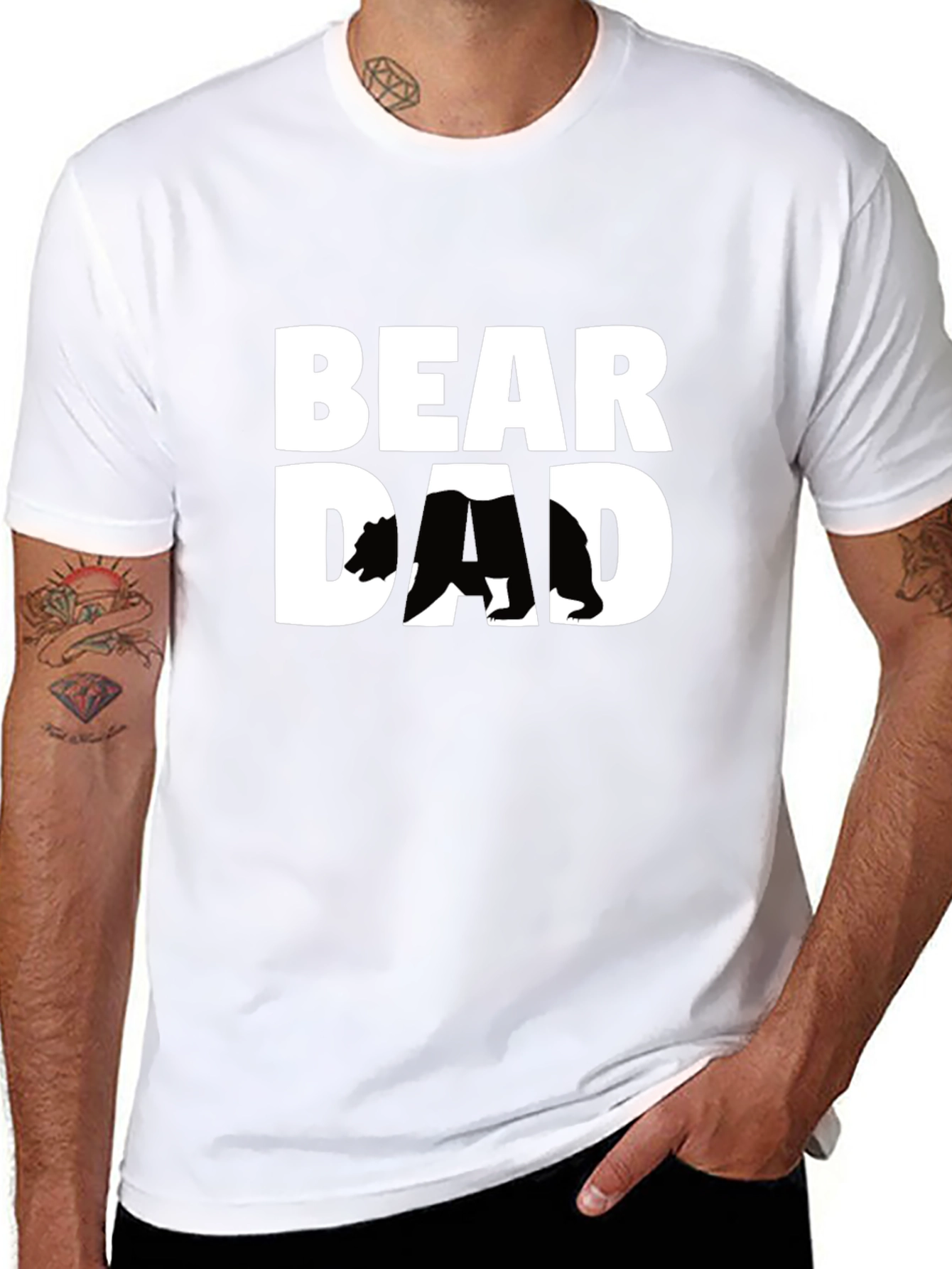 Bear Dad Graphic T-Shirt - Fathers Day Gift