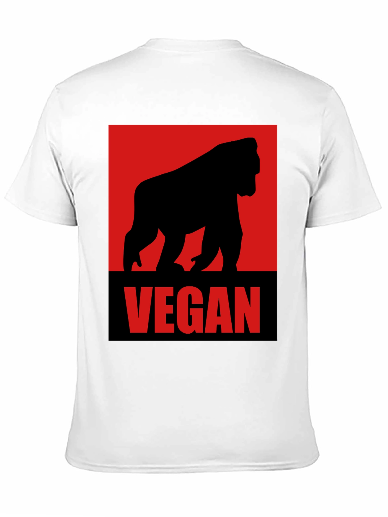Vegan Gorilla Graphic Tee - Black