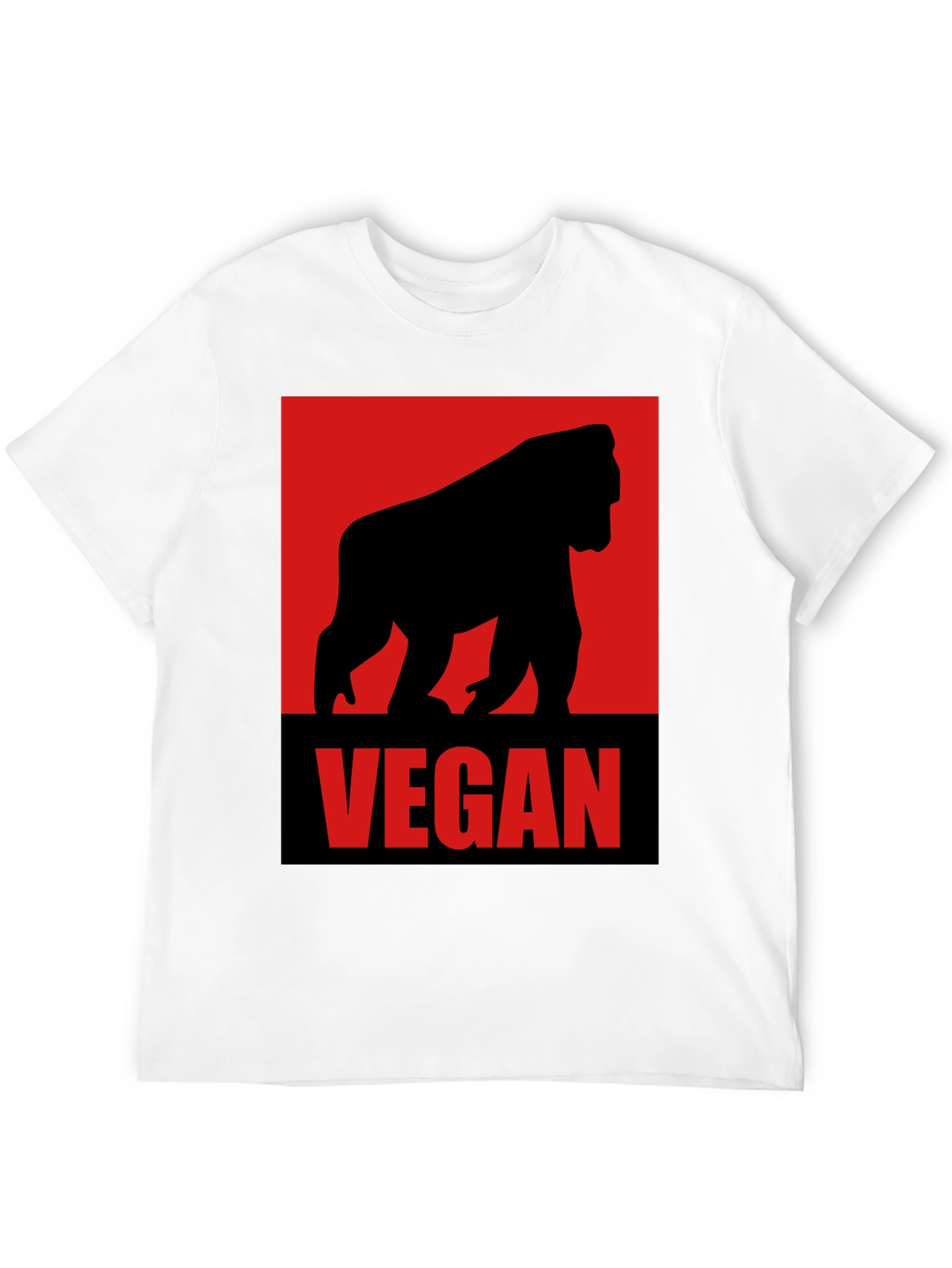 Vegan Gorilla Graphic Tee - Black