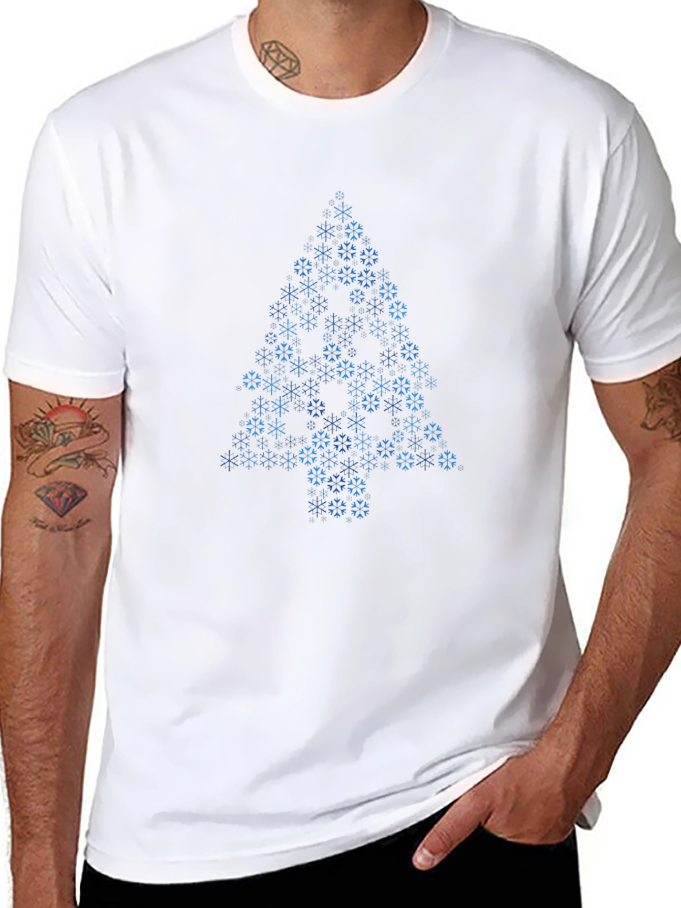 Snowflake Christmas Tree Graphic Tee
