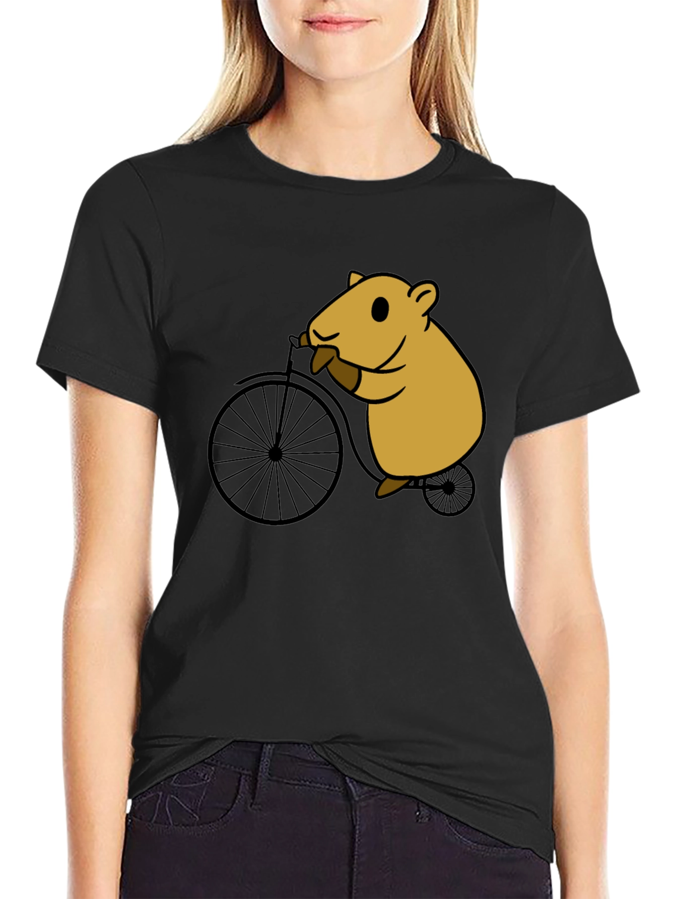 Hamster on Bike Graphic Tee - Unisex