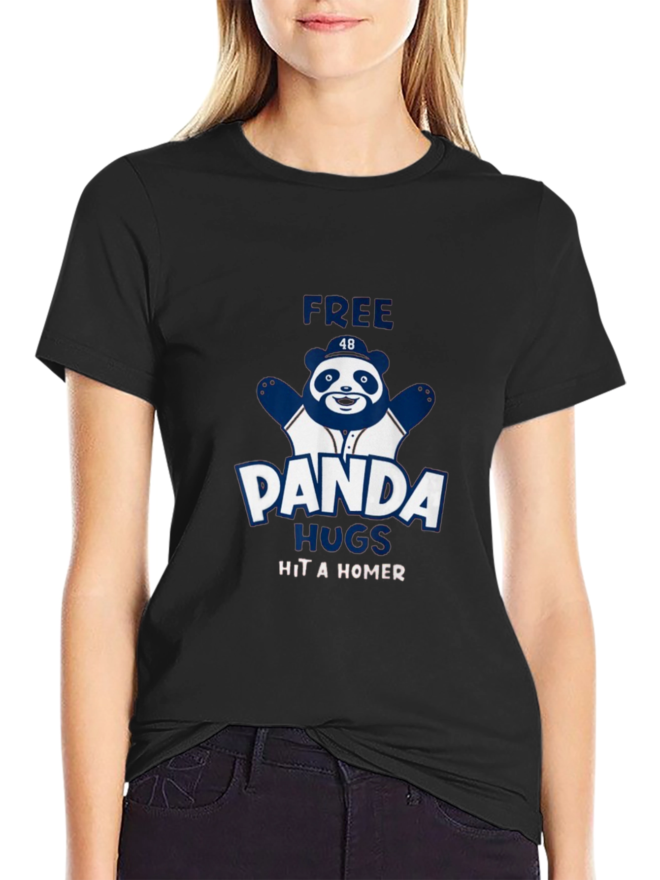 Panda Hugs T-Shirt - Baseball Fan Tee