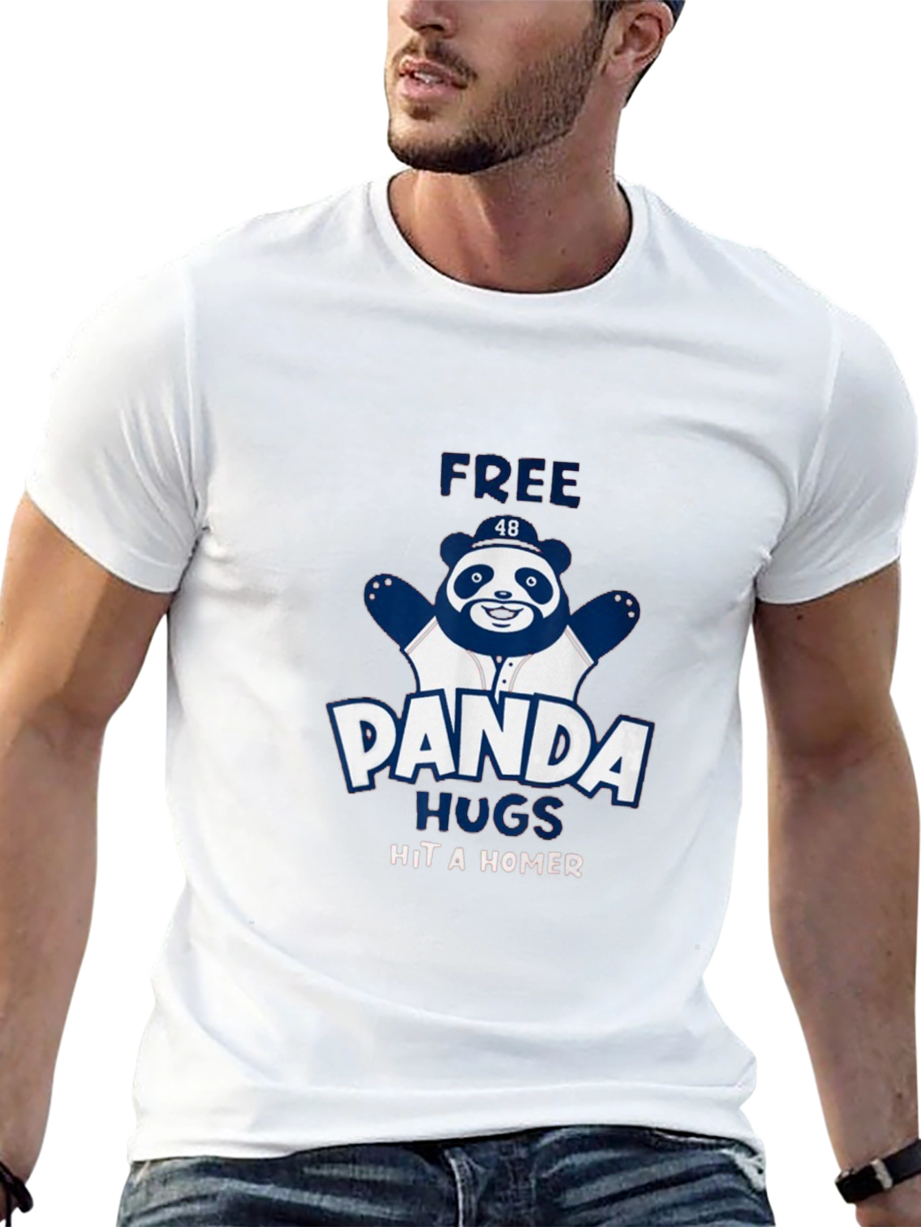 Panda Hugs T-Shirt - Baseball Fan Tee