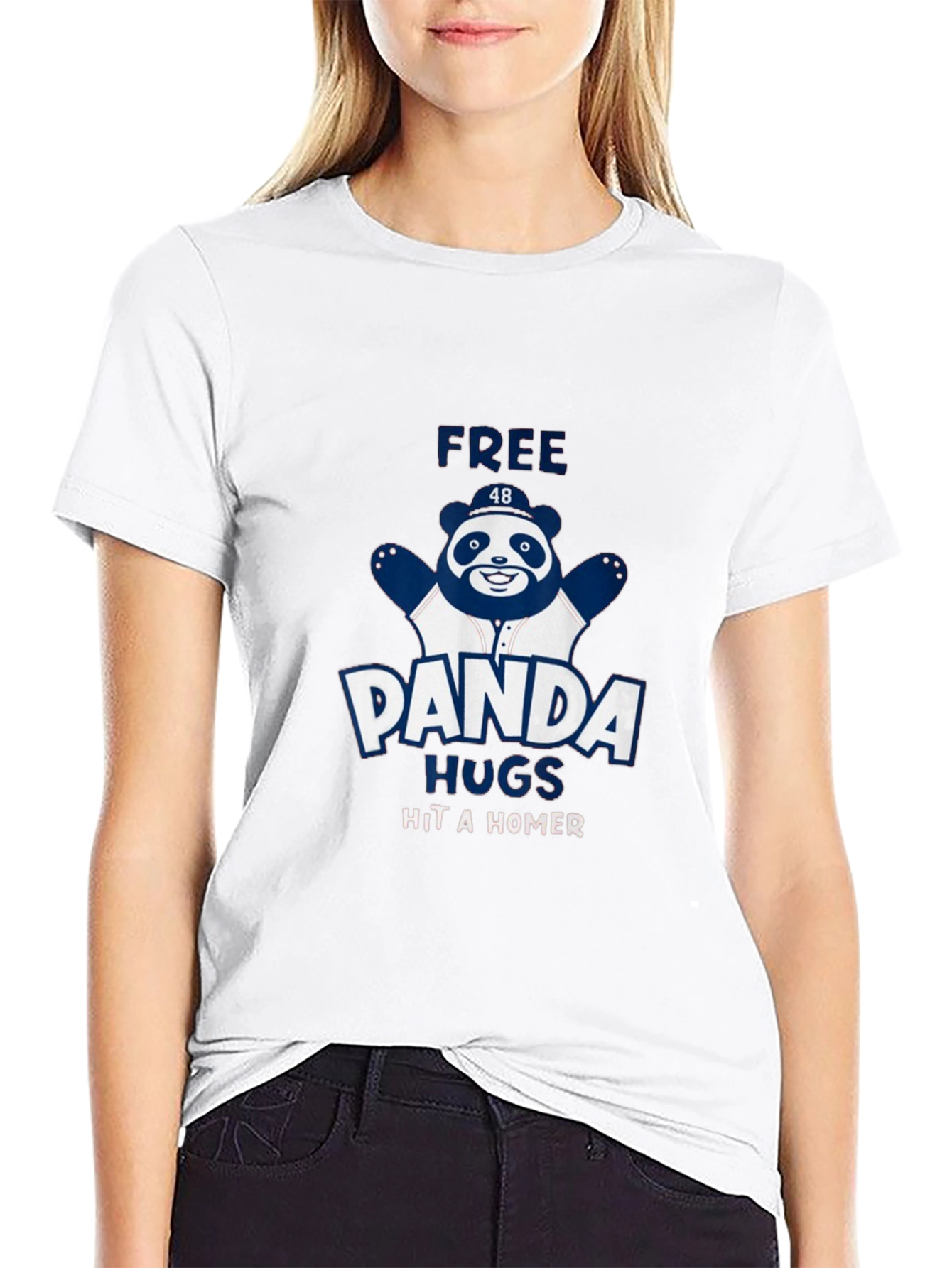Panda Hugs T-Shirt - Baseball Fan Tee