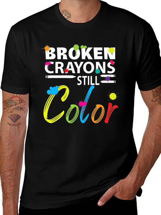 Broken Crayons Still Color Graphic Tee