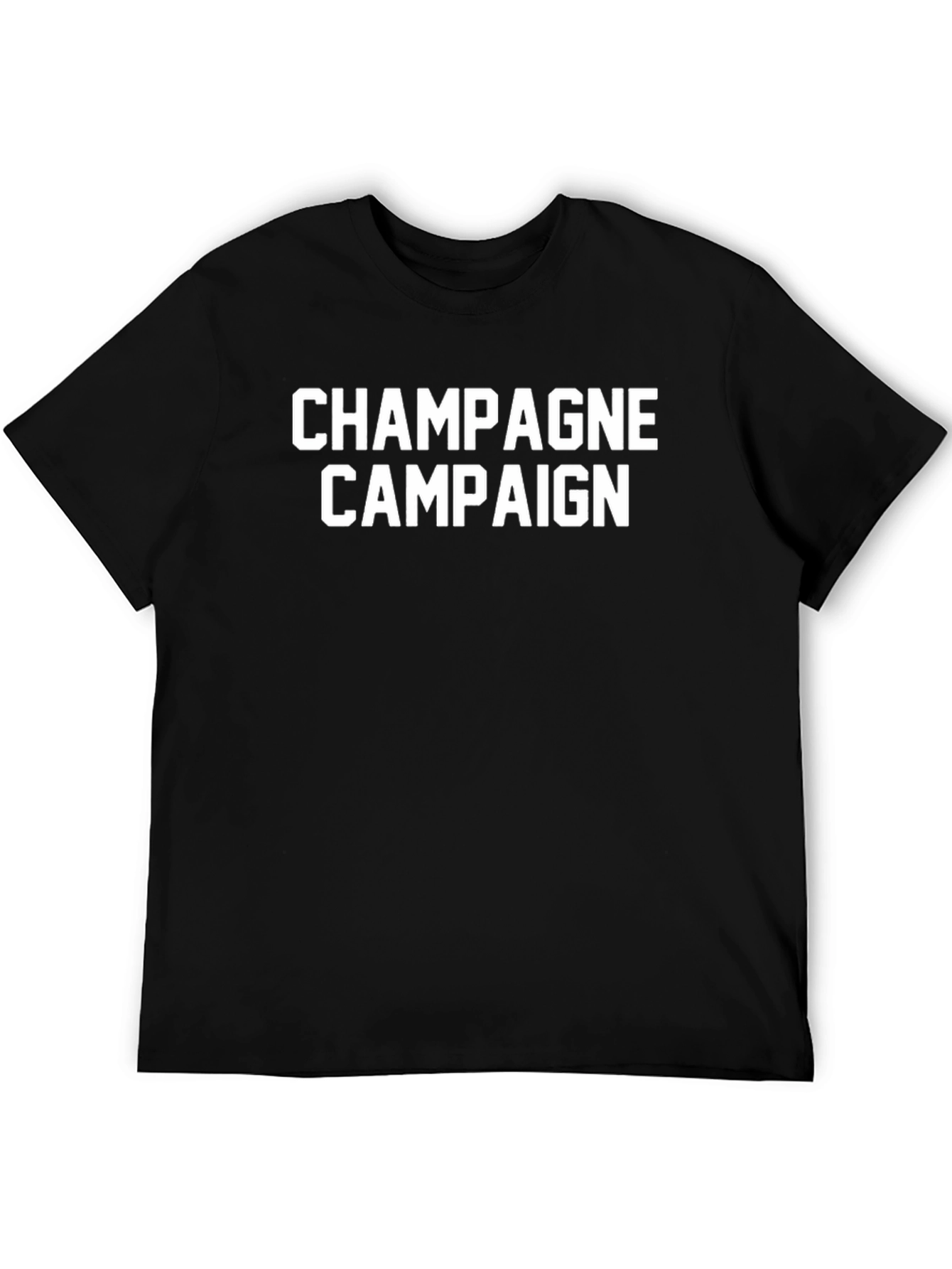 Champagne Campaign Black Graphic T-Shirt