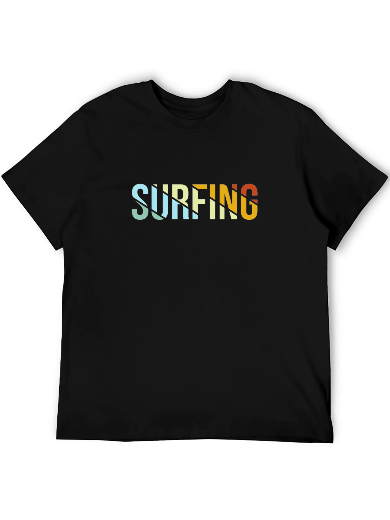 Retro Surfing Graphic Black Tee