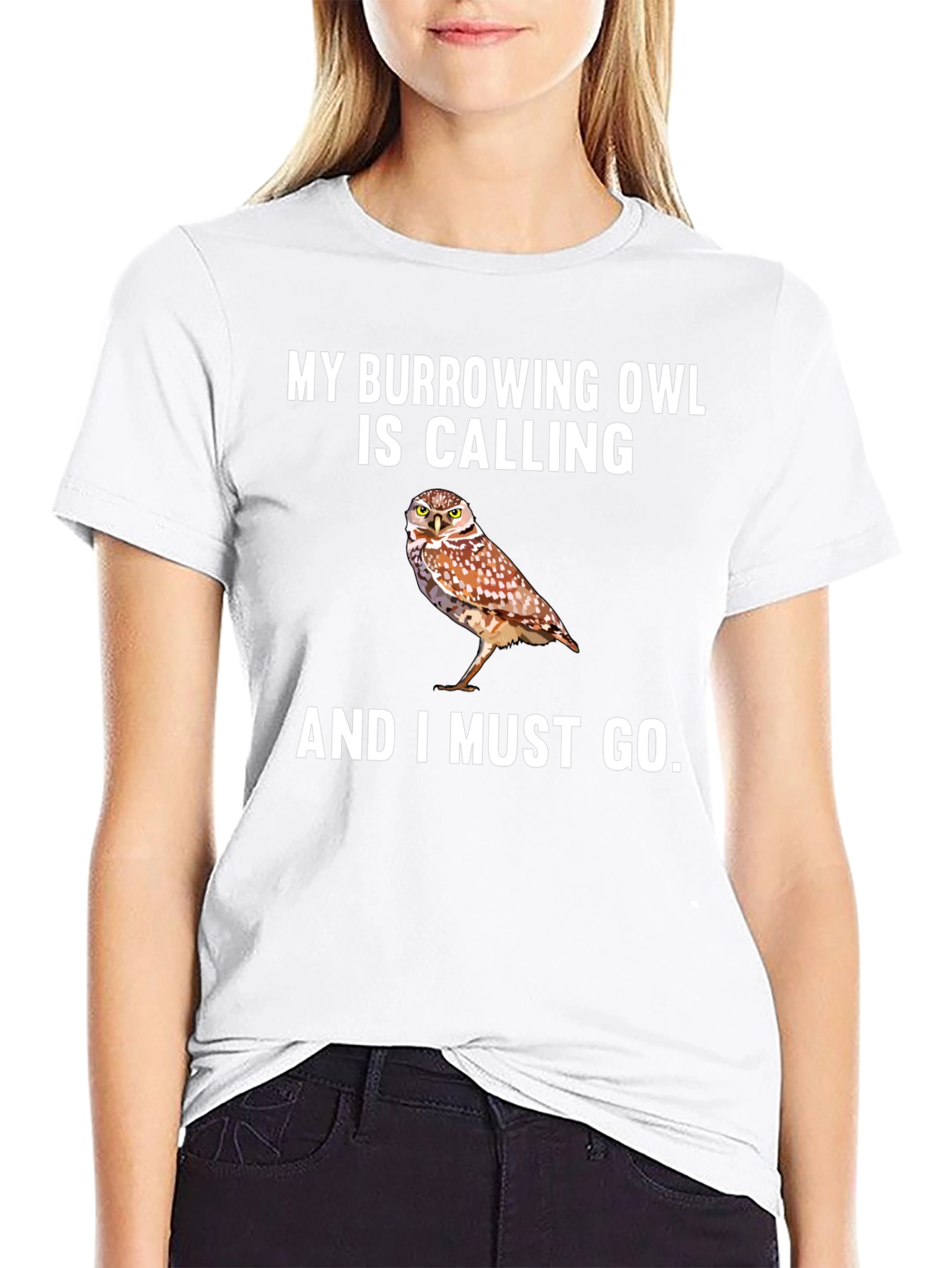 Burrowing Owl Calling Graphic T-Shirt