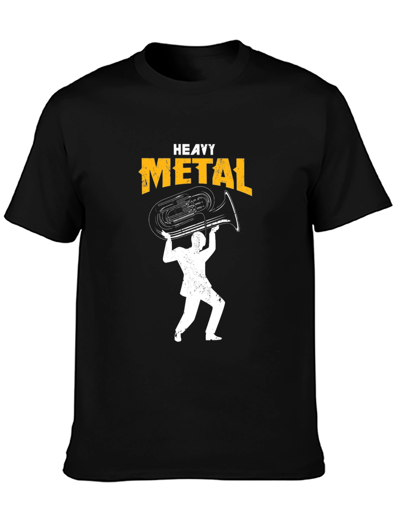 Heavy Metal Tuba Black Graphic Tee