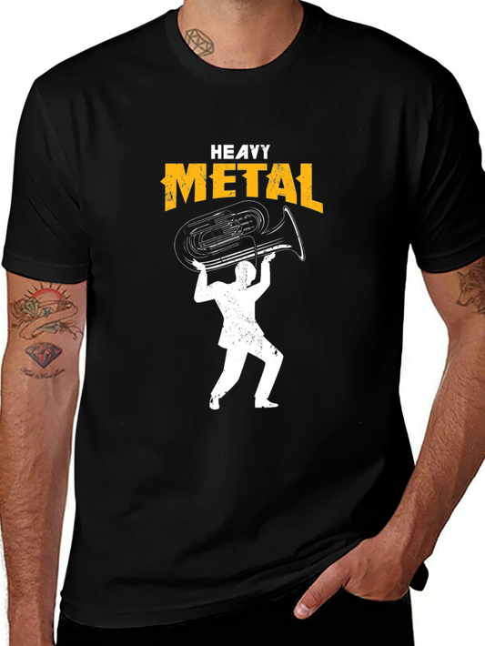 Heavy Metal Tuba Black Graphic Tee