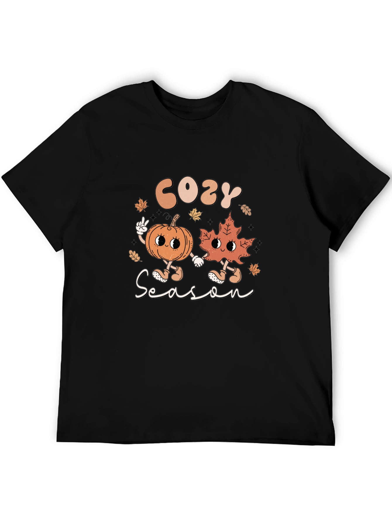 Cozy Season Graphic T-Shirt - Fall Themed Tee