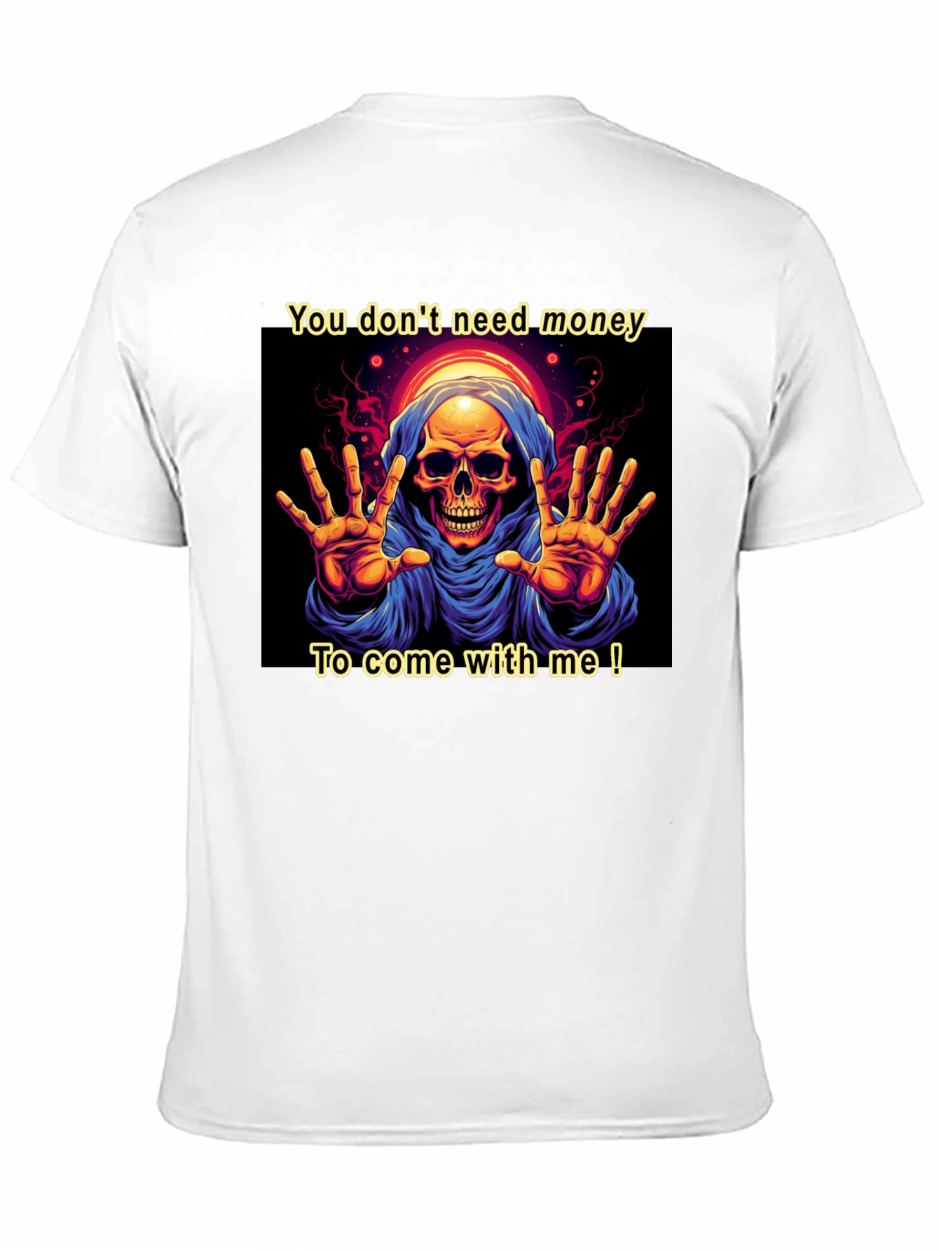 Grim Reaper Graphic Tee - You Dont Need Money