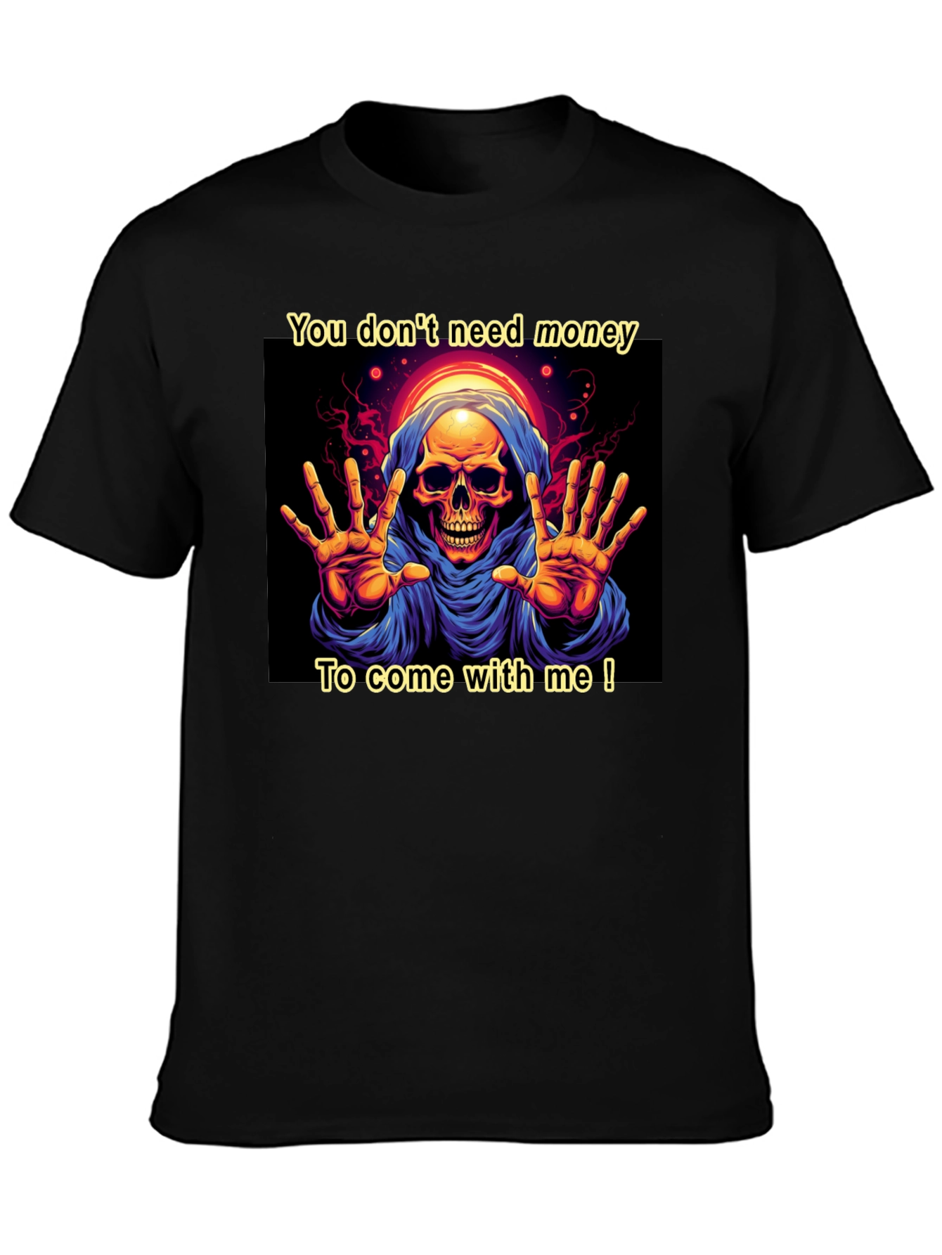 Grim Reaper Graphic Tee - You Dont Need Money