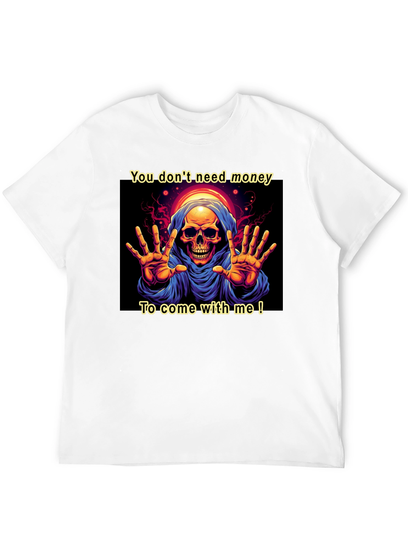 Grim Reaper Graphic Tee - You Dont Need Money