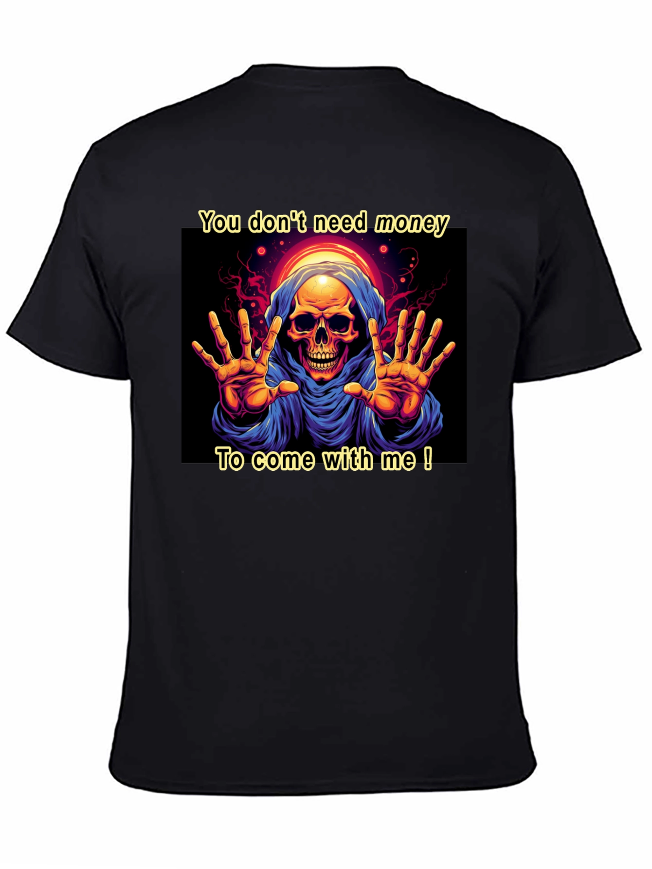 Grim Reaper Graphic Tee - You Dont Need Money
