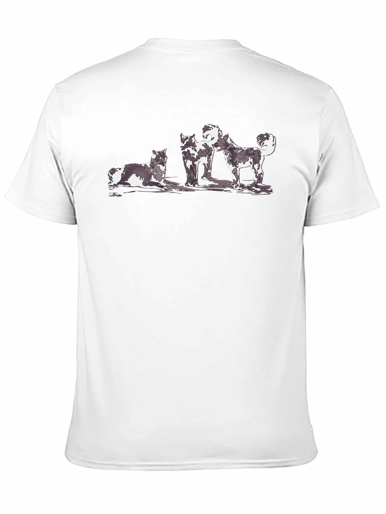 Husky Trio Graphic Black T-Shirt