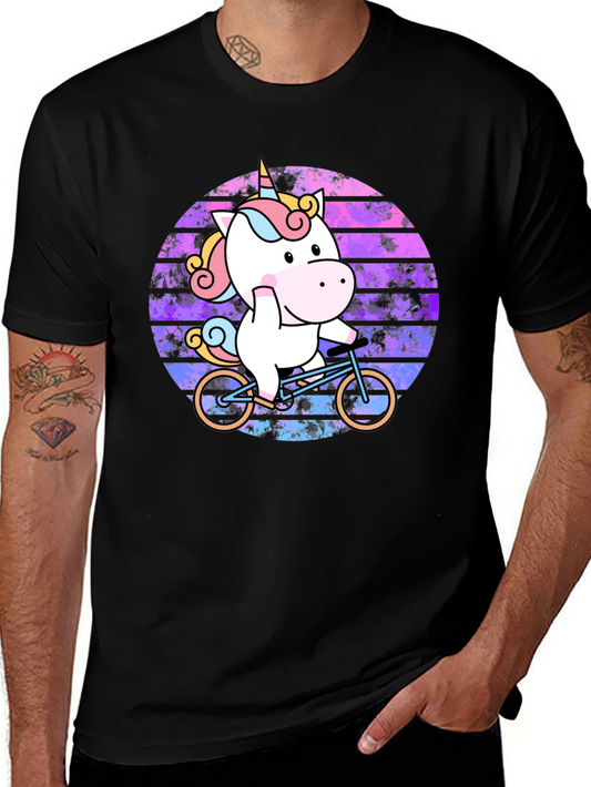 Unicorn on Bike Graphic Tee - Fun and Stylish