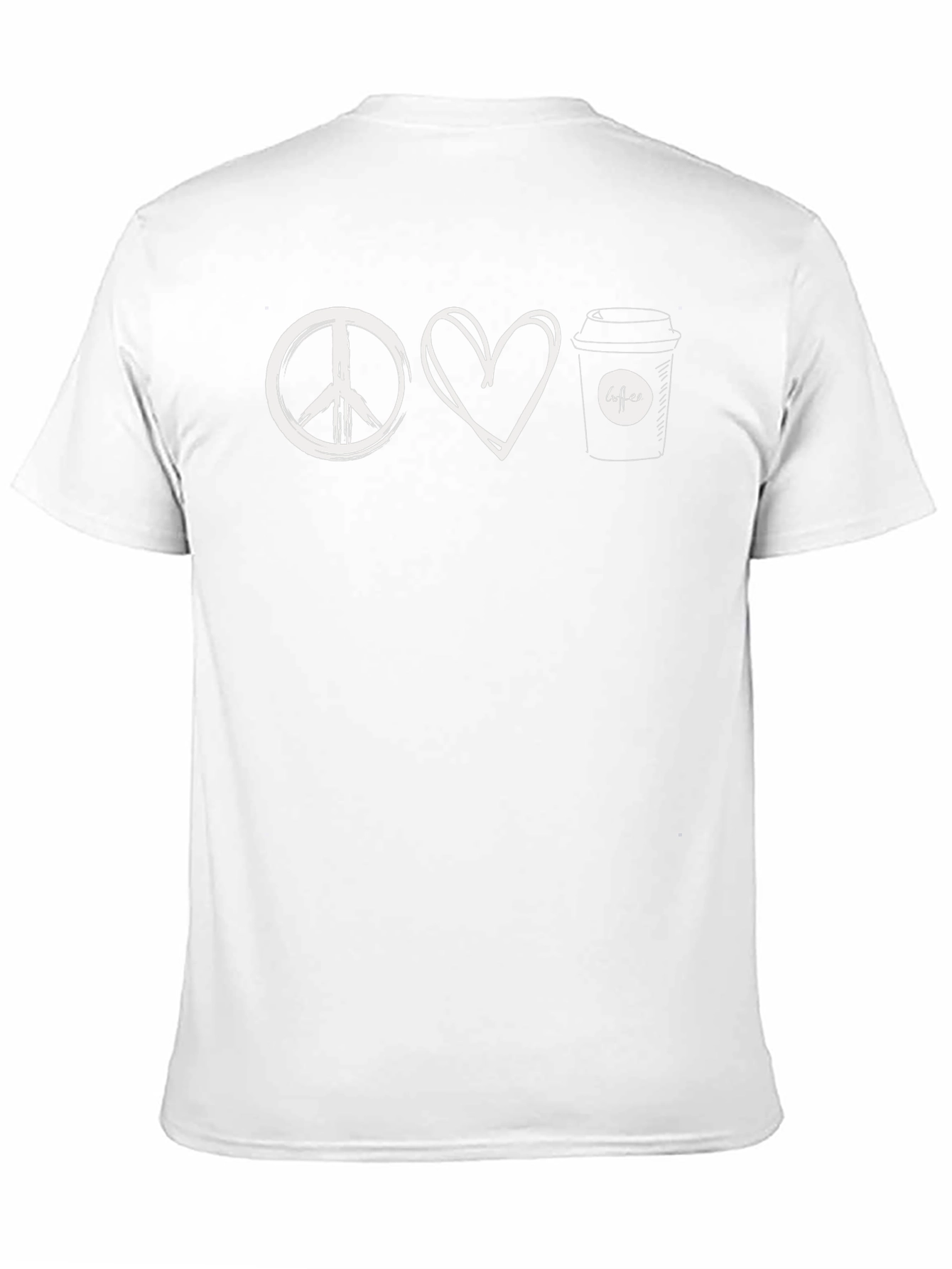 Peace Love Coffee Graphic Tee - Unisex Cotton T-Shirt