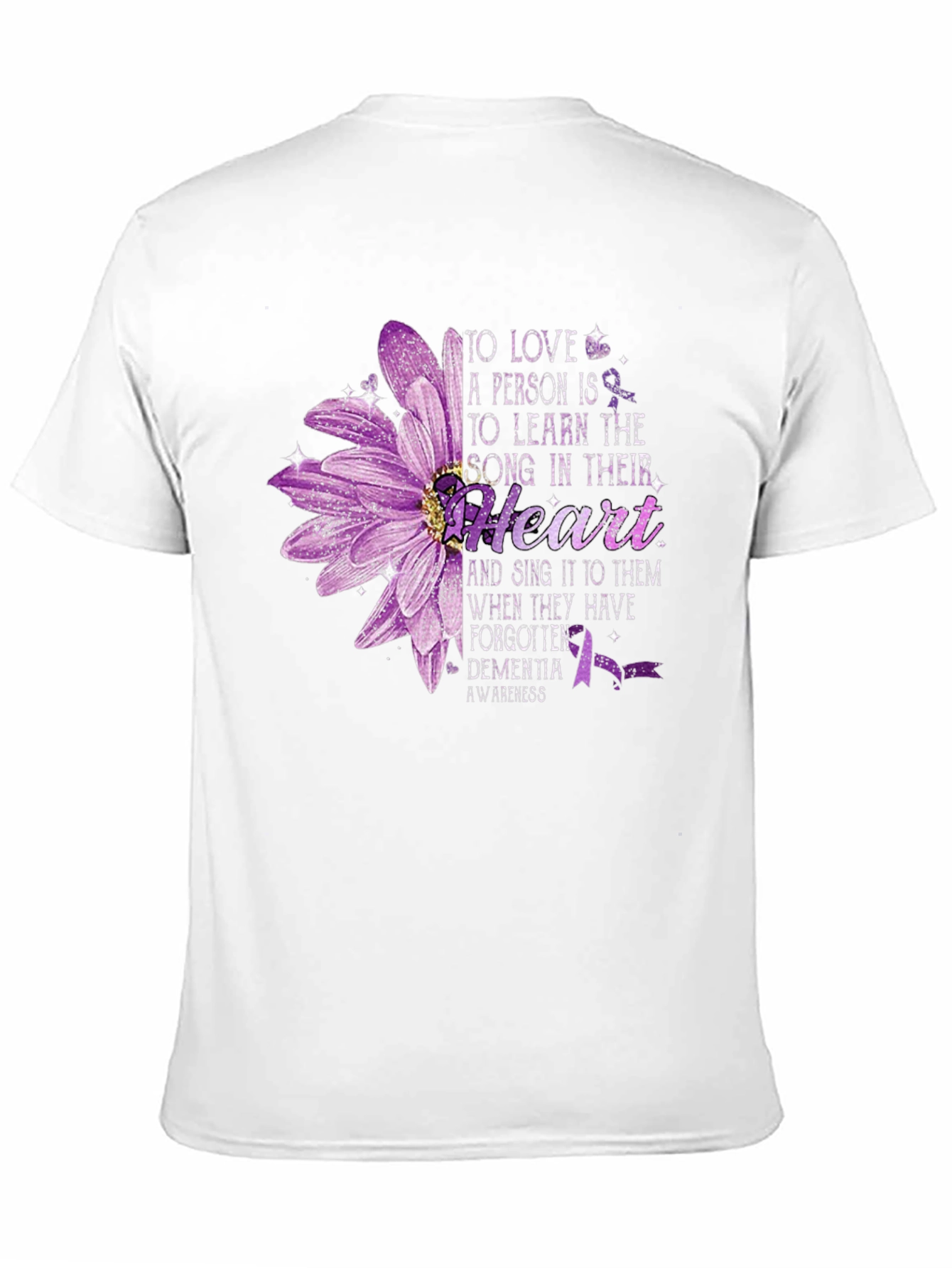 Dementia Awareness Flower Heart T-Shirt