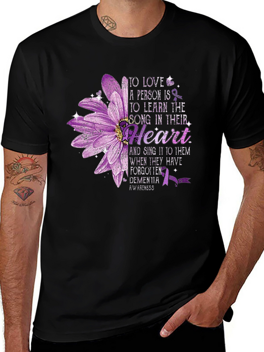Dementia Awareness Flower Heart T-Shirt