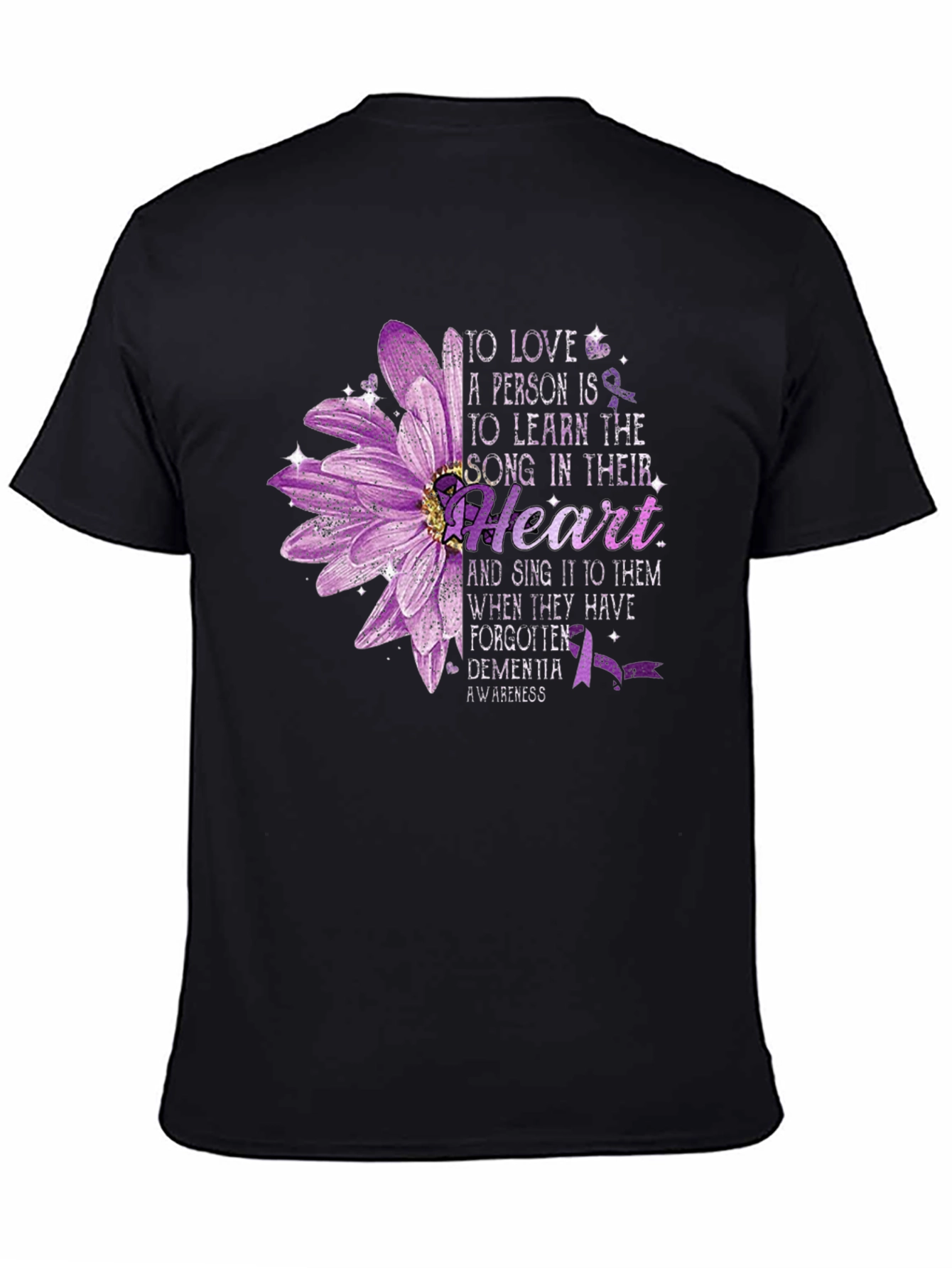 Dementia Awareness Flower Heart T-Shirt