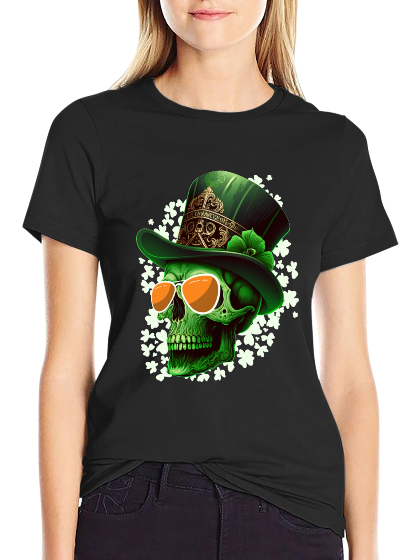 St. Patricks Day Skull T-Shirt