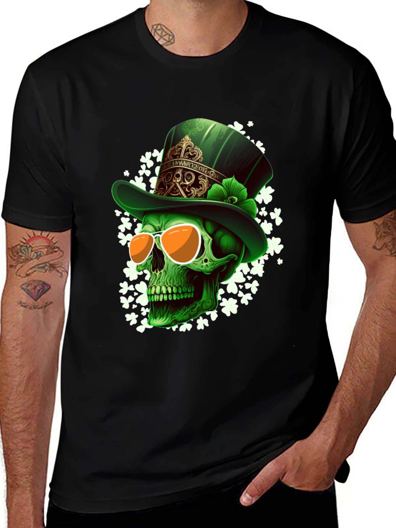 St. Patricks Day Skull T-Shirt