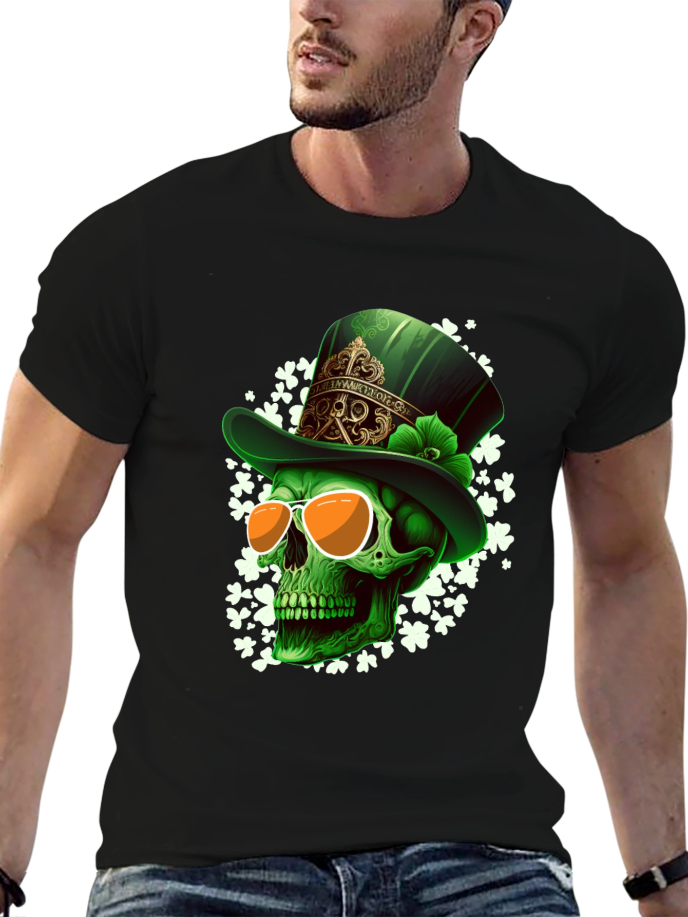 St. Patricks Day Skull T-Shirt
