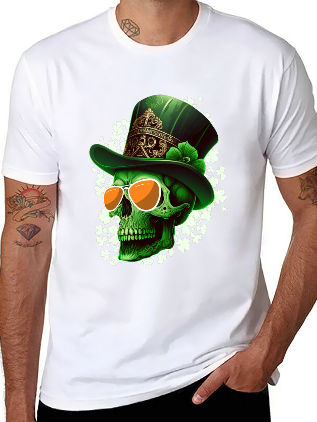 St. Patricks Day Skull T-Shirt