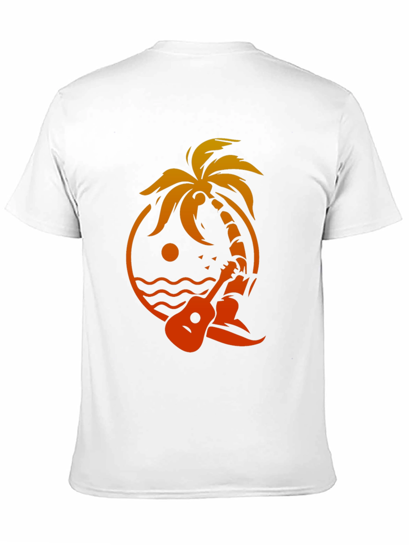 Tropical Vibes T-Shirt - Palm Tree Ukulele Graphic Tee