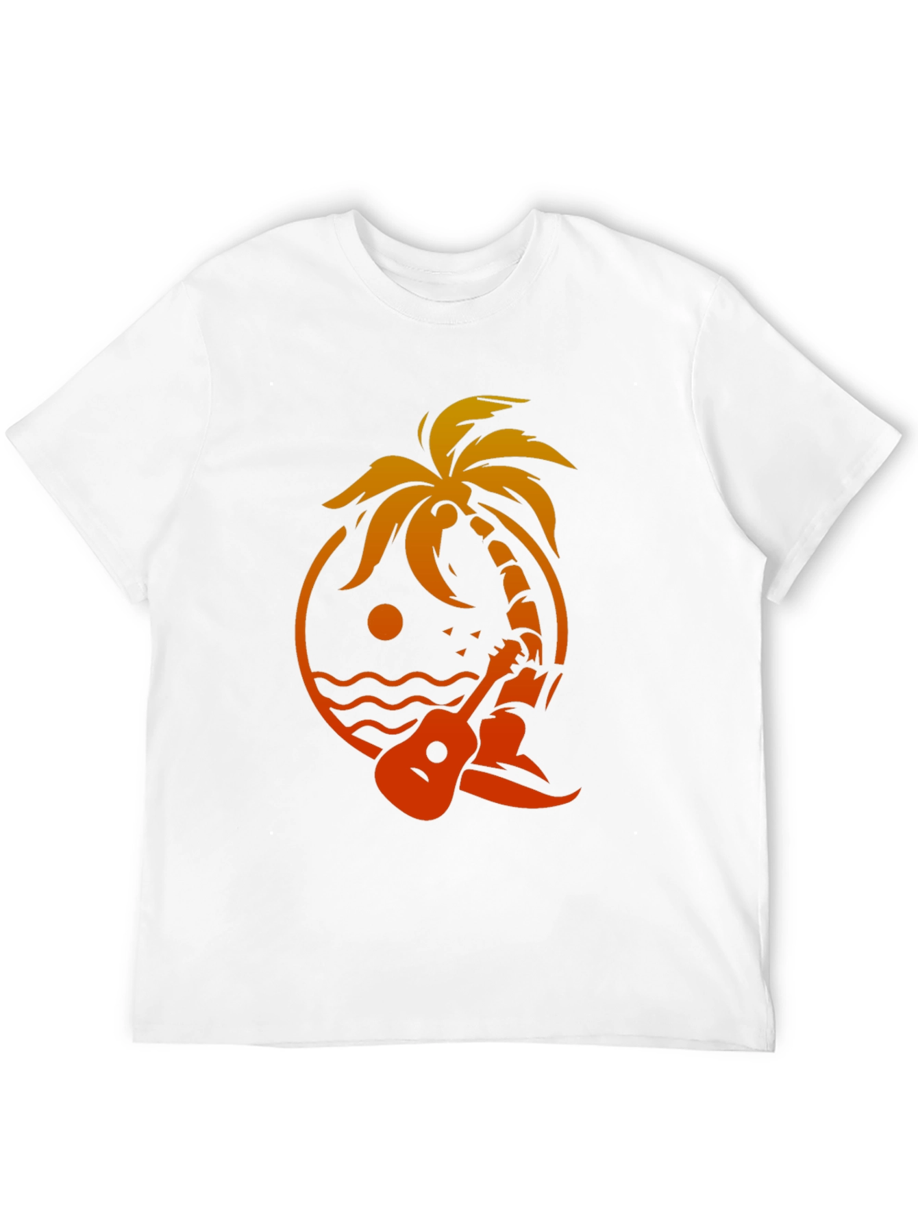 Tropical Vibes T-Shirt - Palm Tree Ukulele Graphic Tee