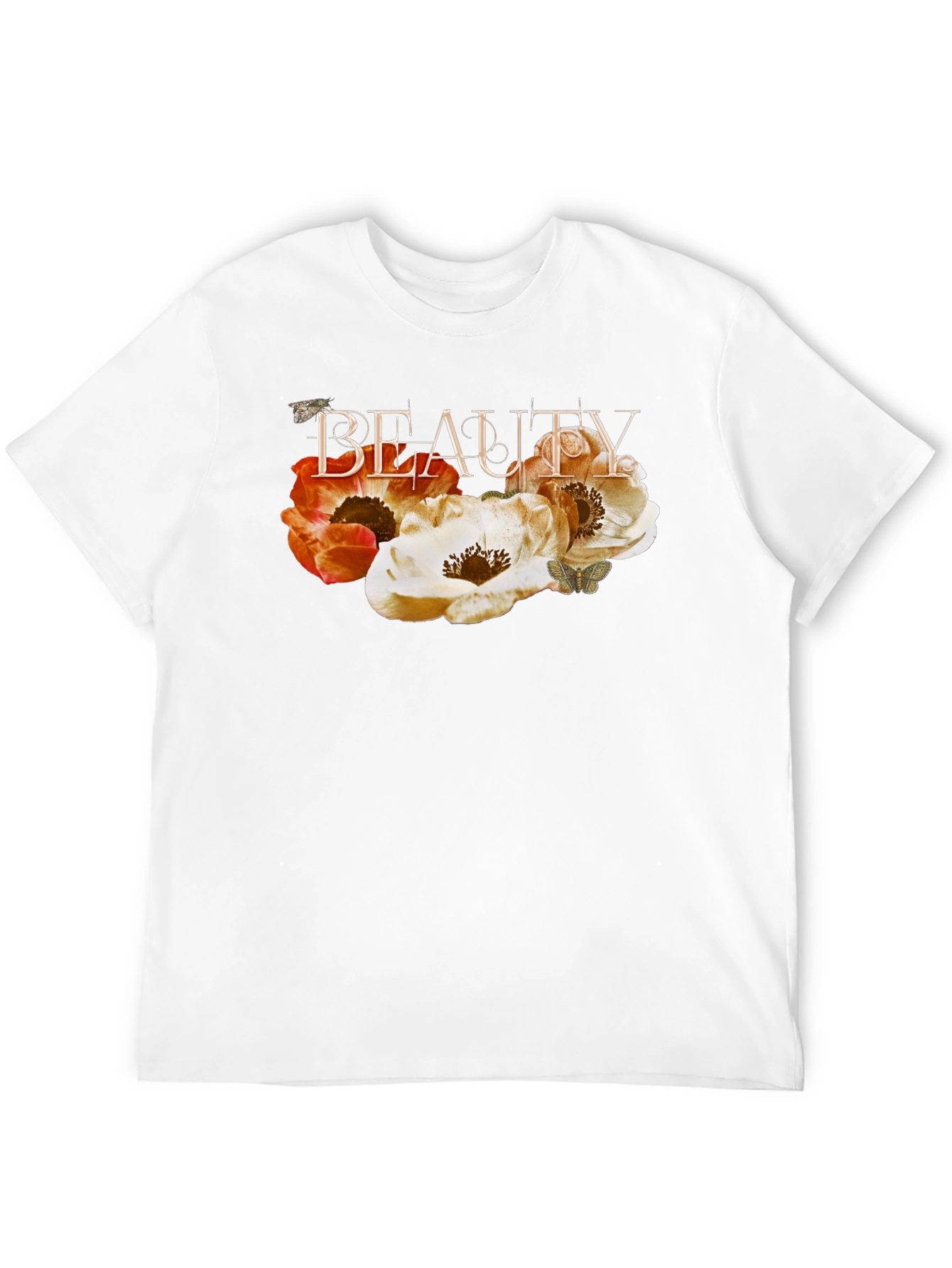 Floral Beauty Black T-Shirt