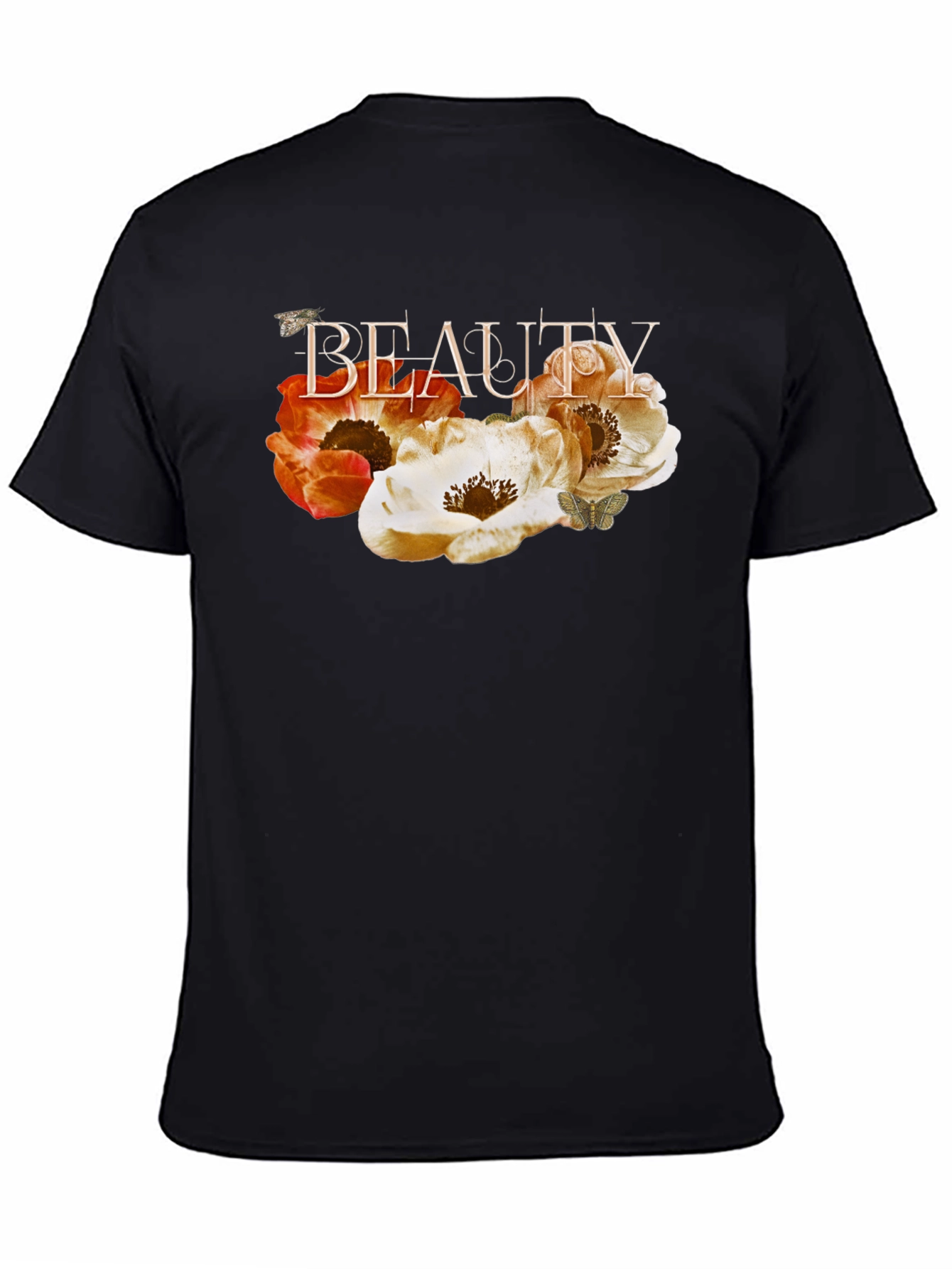 Floral Beauty Black T-Shirt