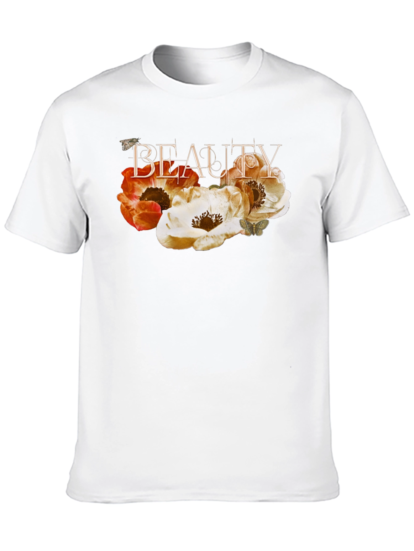 Floral Beauty Black T-Shirt