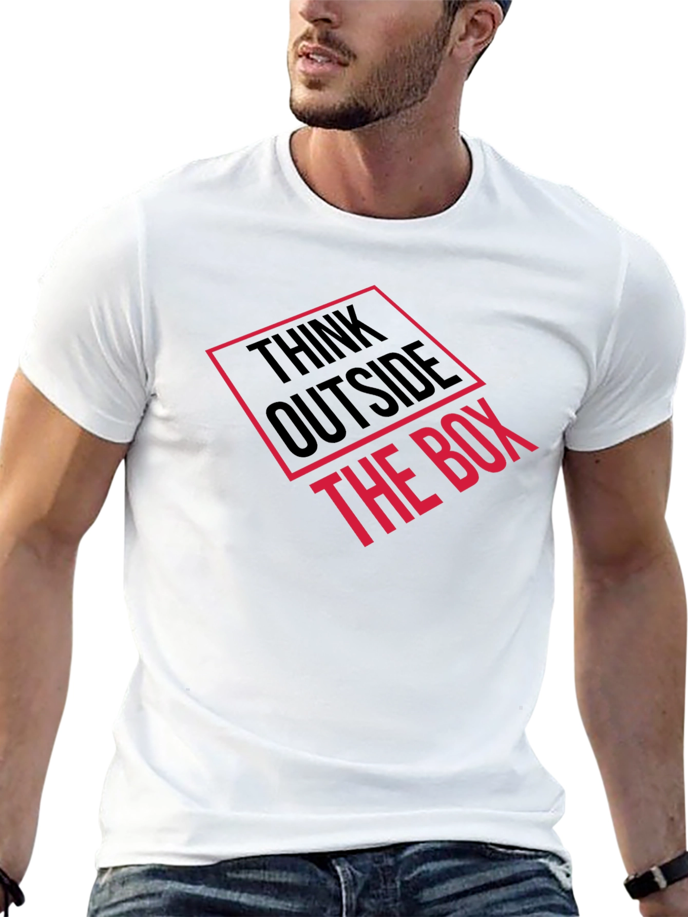 Think Outside the Box Graphic Tee - Black