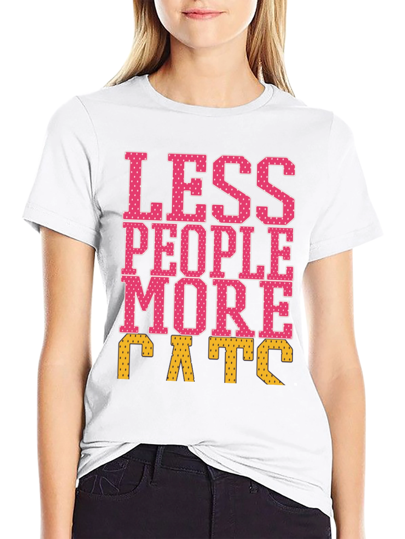 Less People More Cats Graphic Tee
