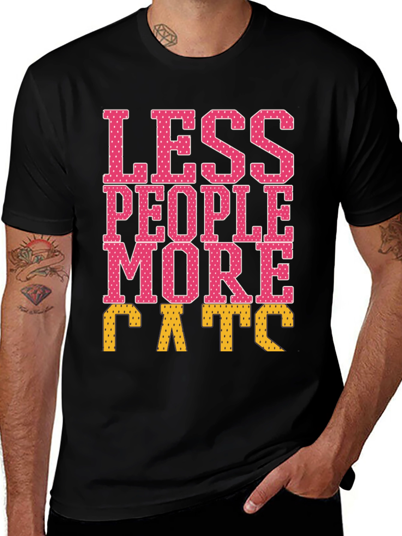 Less People More Cats Graphic Tee