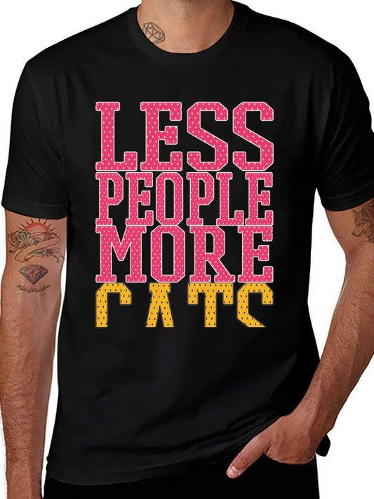 Less People More Cats Graphic Tee