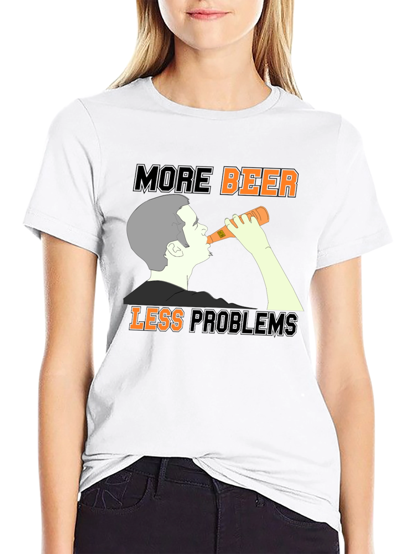 More Beer Less Problems Graphic Tee