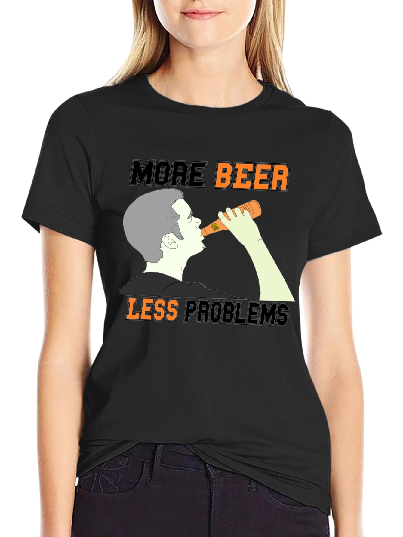 More Beer Less Problems Graphic Tee
