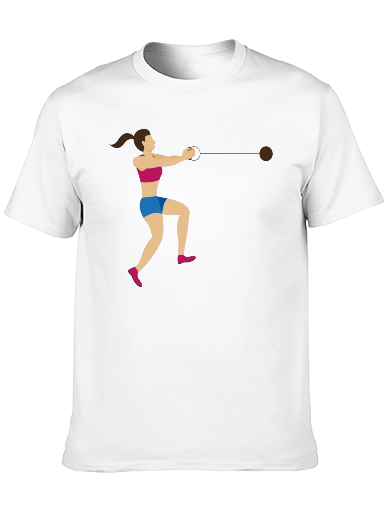 Hammer Throw Graphic Tee - Athletic Sport Shirt