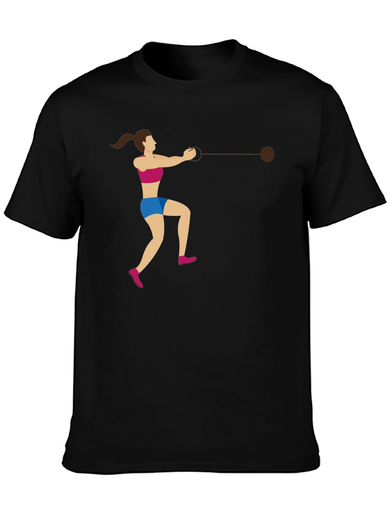 Hammer Throw Graphic Tee - Athletic Sport Shirt
