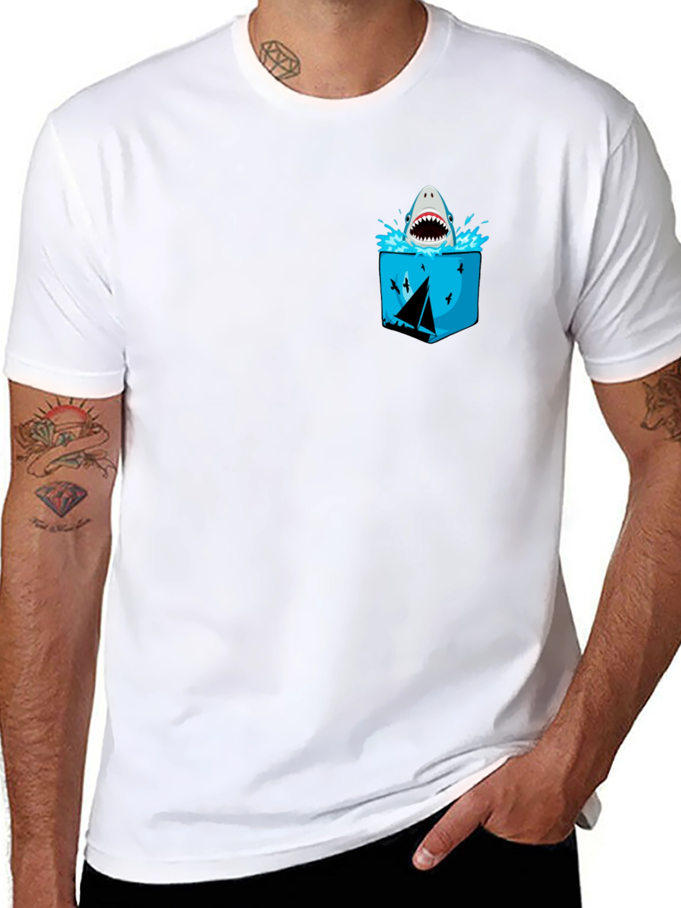 Shark Pocket Graphic Tee