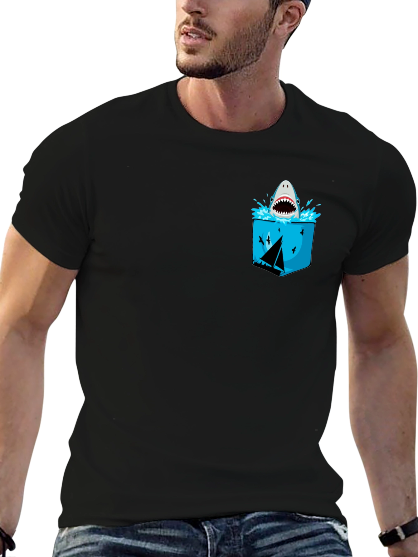 Shark Pocket Graphic Tee