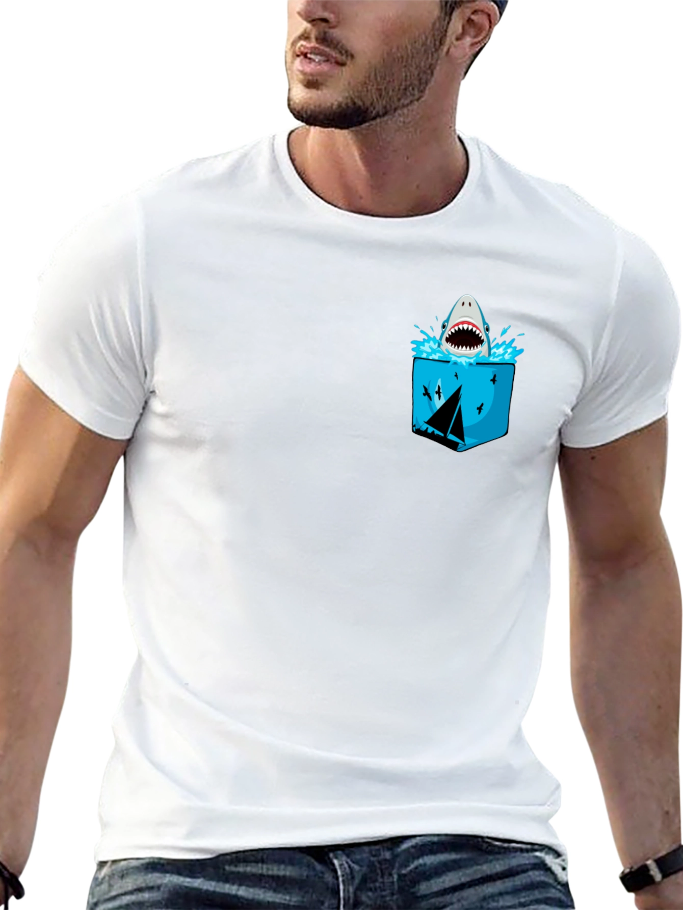 Shark Pocket Graphic Tee